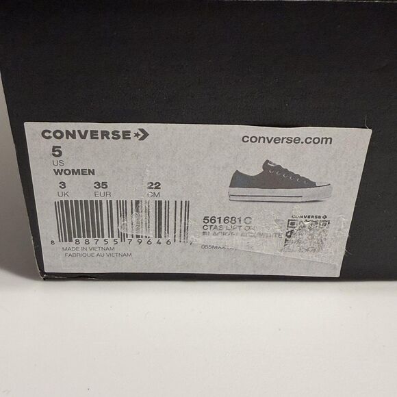 NEW CONVERSE Chuck Taylor All Star 5 Lift Platform Leather Women Shoes Sneakers - Picture 13 of 13